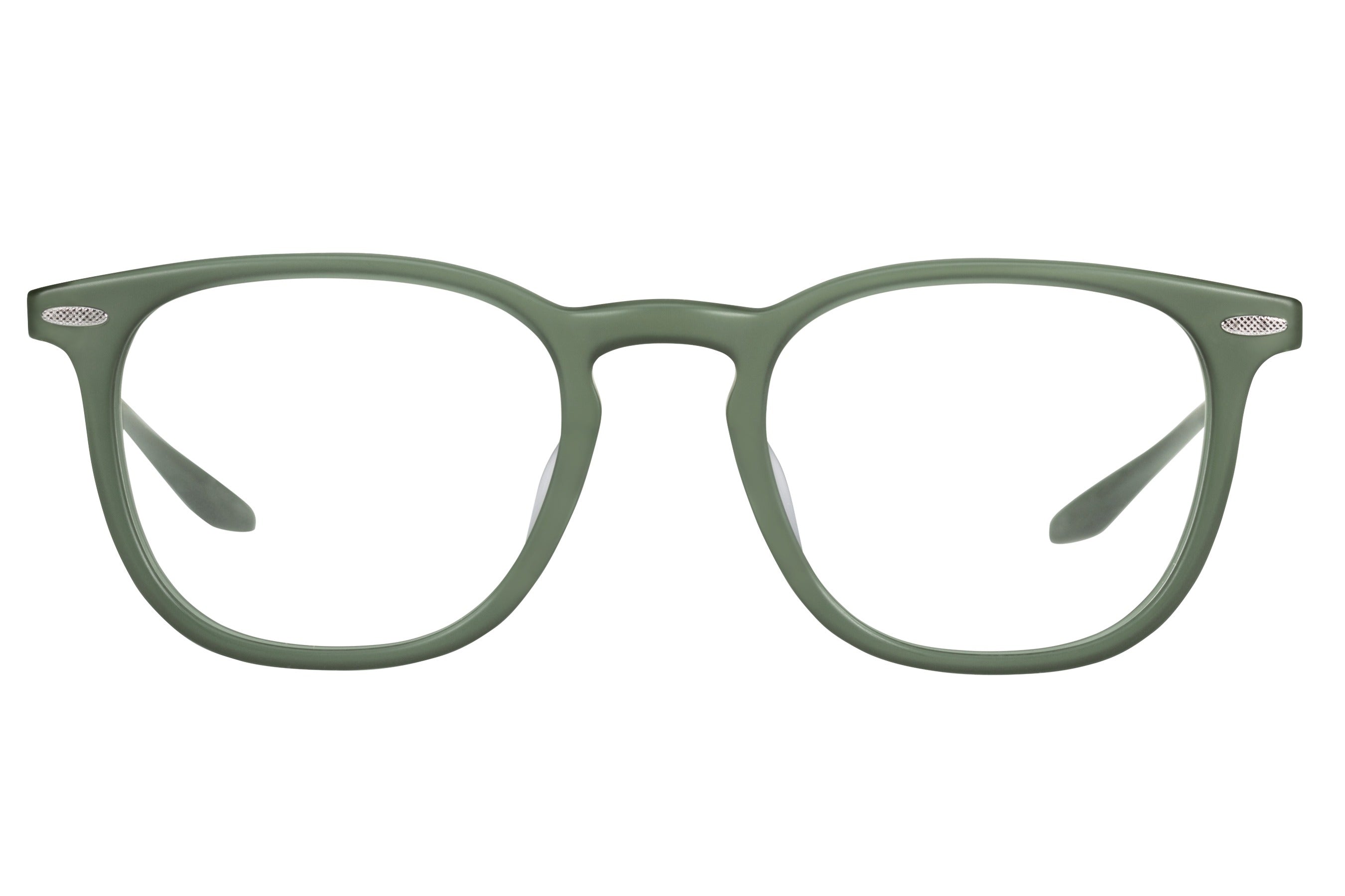 Barton Perreira Husney eyeglasses in Matte Olive Green / Pewter at Visionary Optics NYC