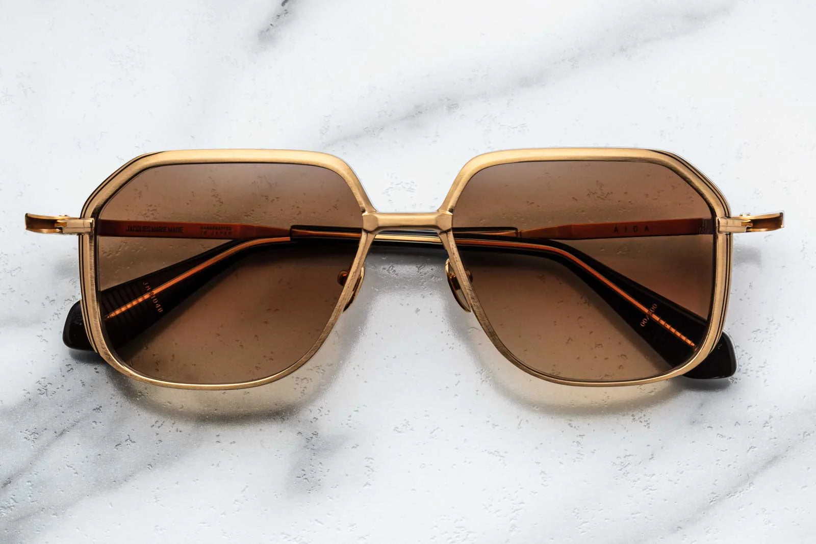 Jacques Marie Mage Aida in 40 Gold Dark Bronze Gradient - Luxury Eyewear