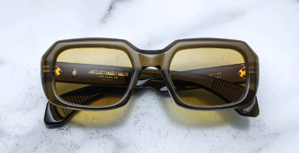 Jacques Marie Mage Jacques Marie Mage Aldo in 7X VOLVOX OLIVE - Luxury Eyewear