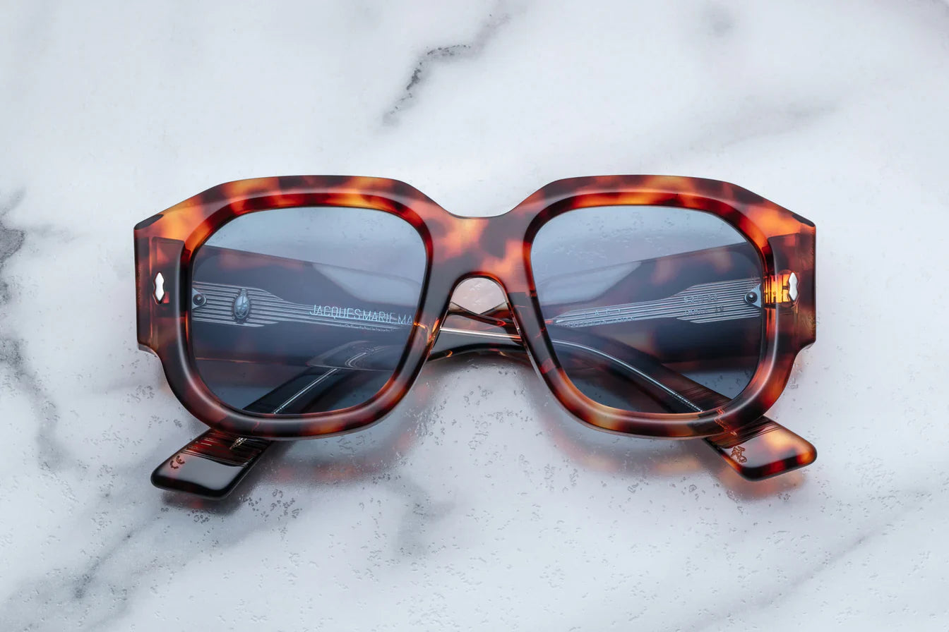 Jacques Marie Mage Lacy (Sunglasses) in 19 Leopard Ocean - Luxury Eyewear