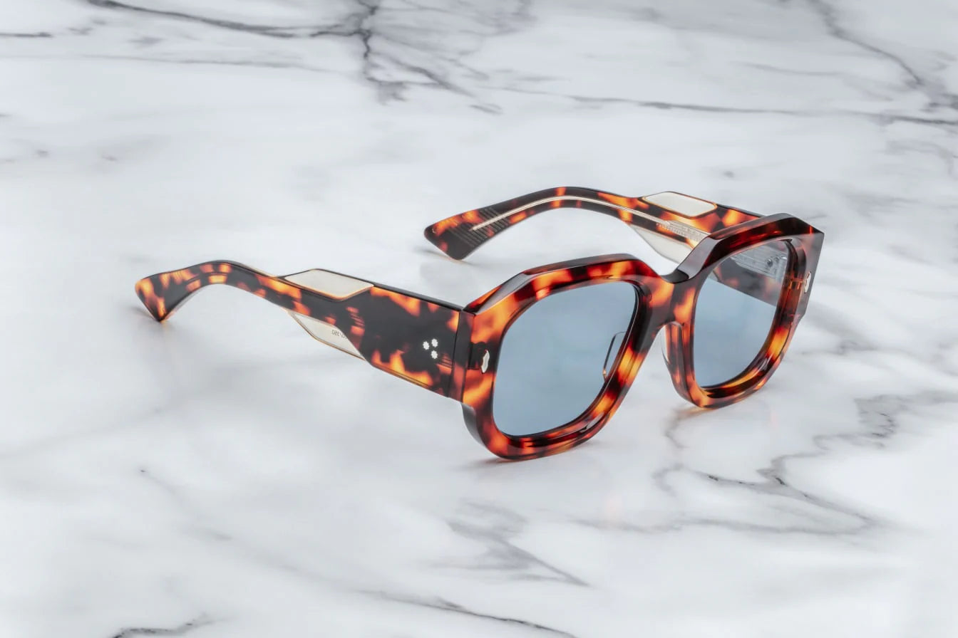 Jacques Marie Mage Lacy (Sunglasses) in 19 Leopard Ocean - Side View