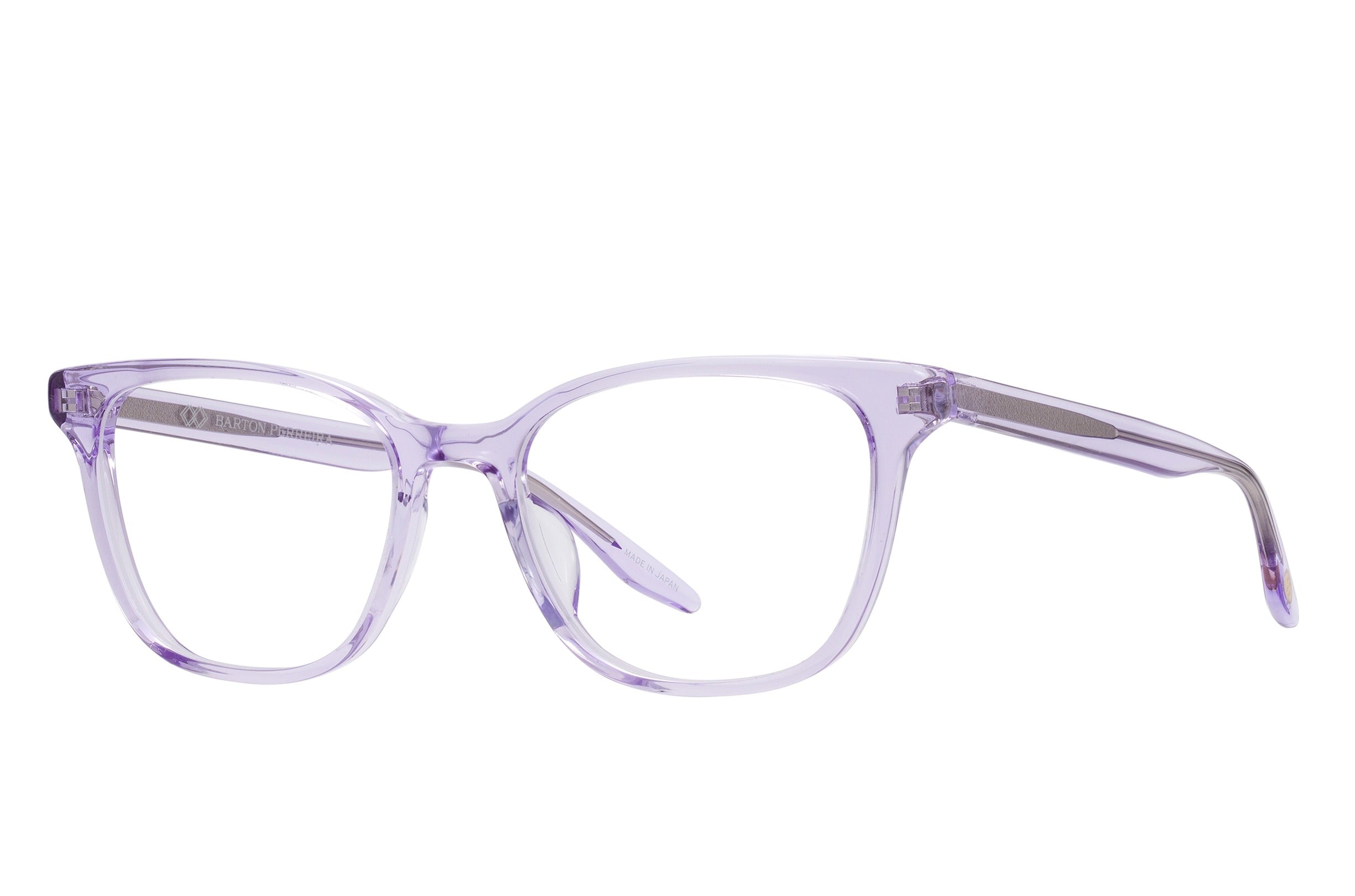 Barton Perreira Janeway eyeglasses in Sheer Lilac at Visionary Optics NYC