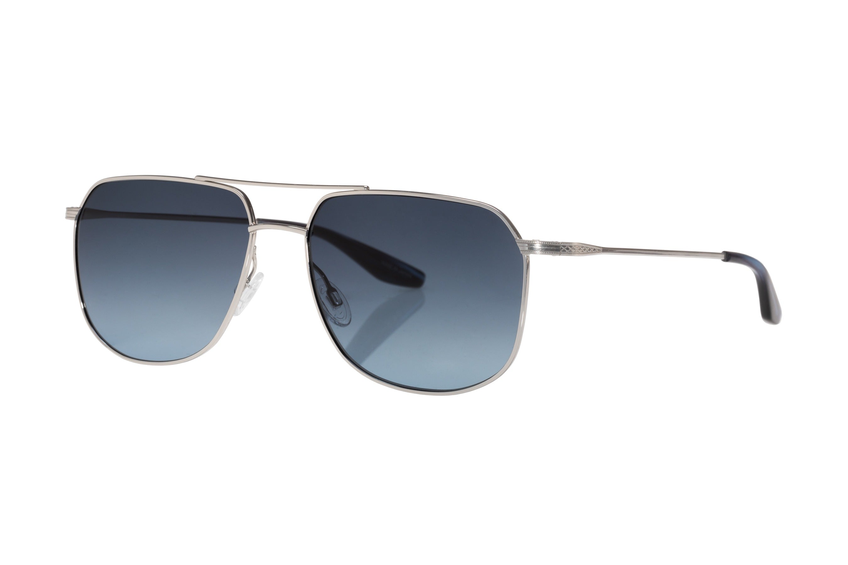 Barton Perreira Javelin sunglasses in Silver / Steel Blue at Visionary Optics NYC
