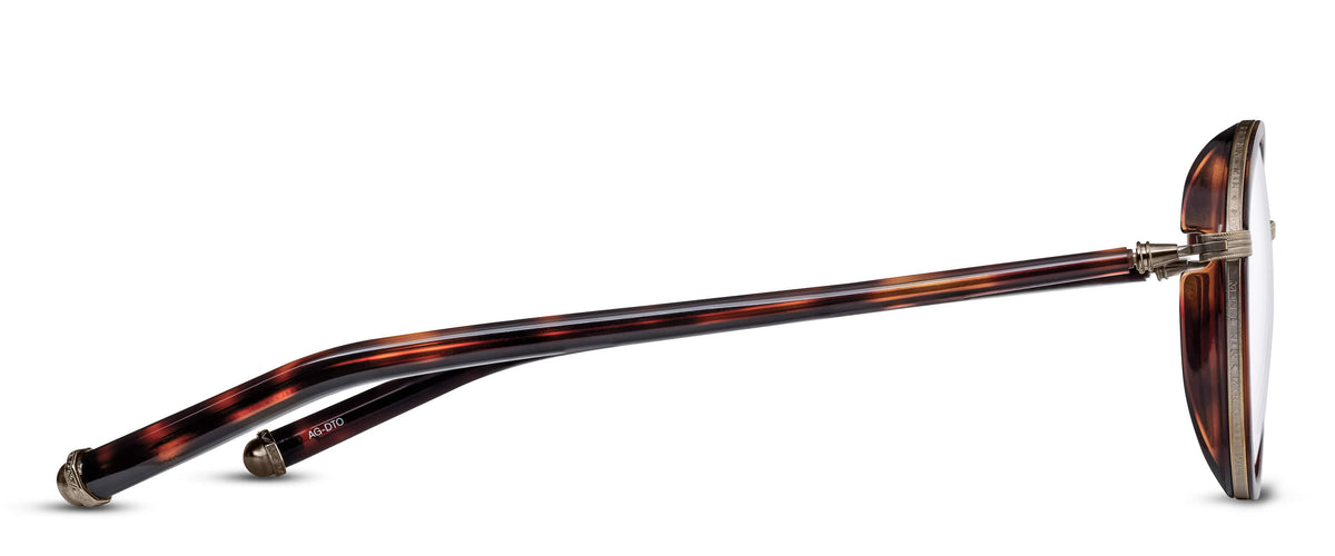 Matsuda M3134 Optical in Antique Gold - Dark Tortoise - side