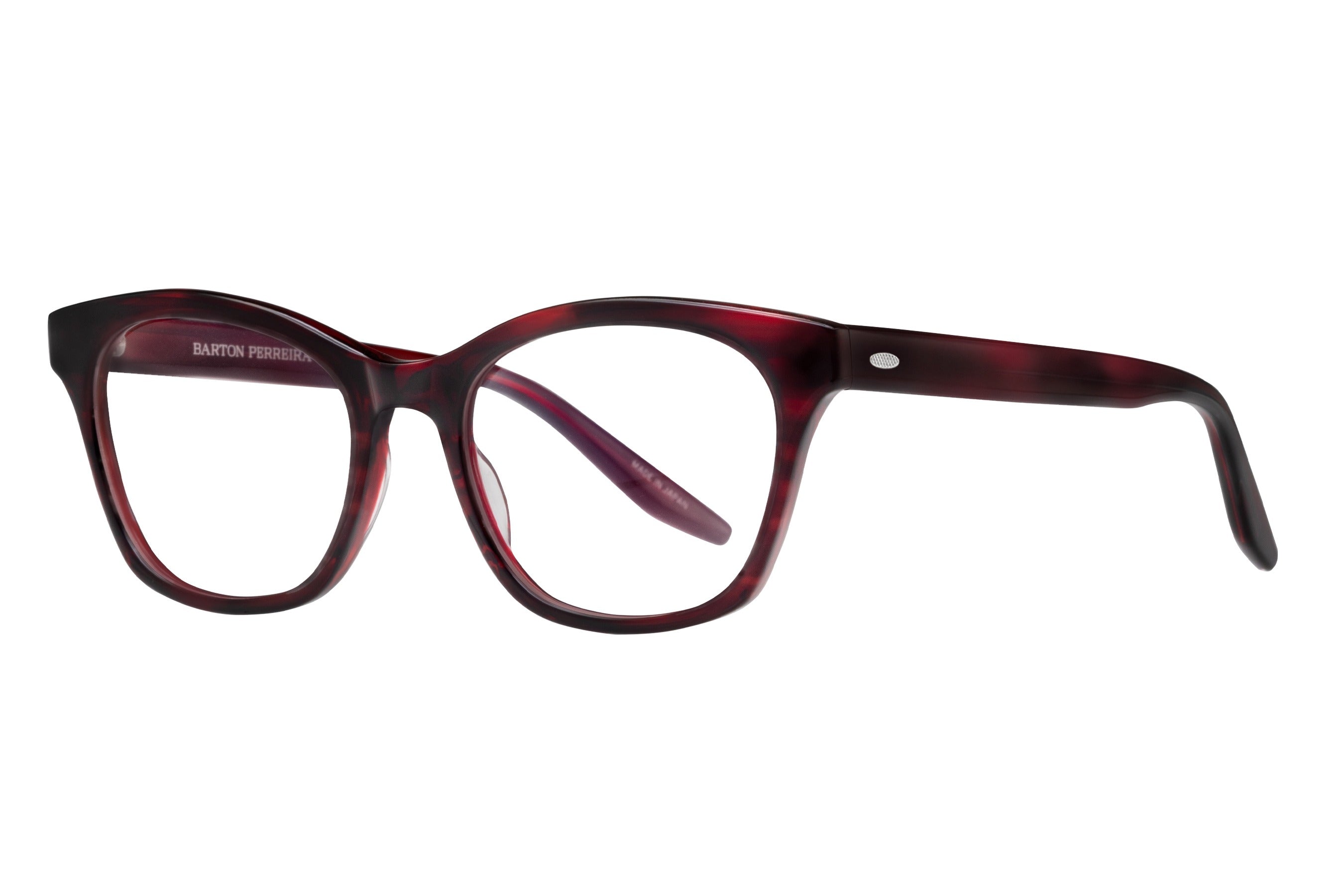 Barton Perreira Moira eyeglasses in Cabernet Tortoise at Visionary Optics NYC