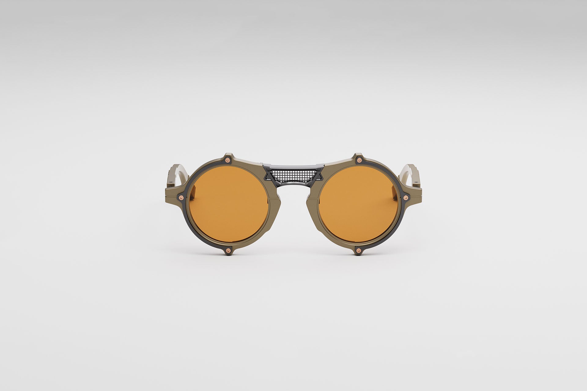 Movitra Nomad 01 sunglasses in C2 Desert Sand with polarized blue ZEISS lenses, front view