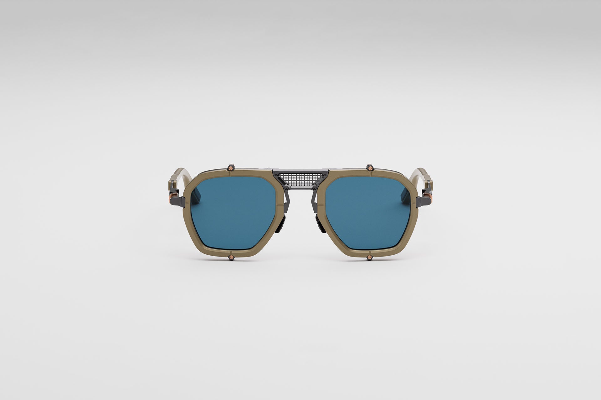 Movitra Nomad 02 sunglasses in C2 Desert Sand with polarized blue ZEISS lenses, front view