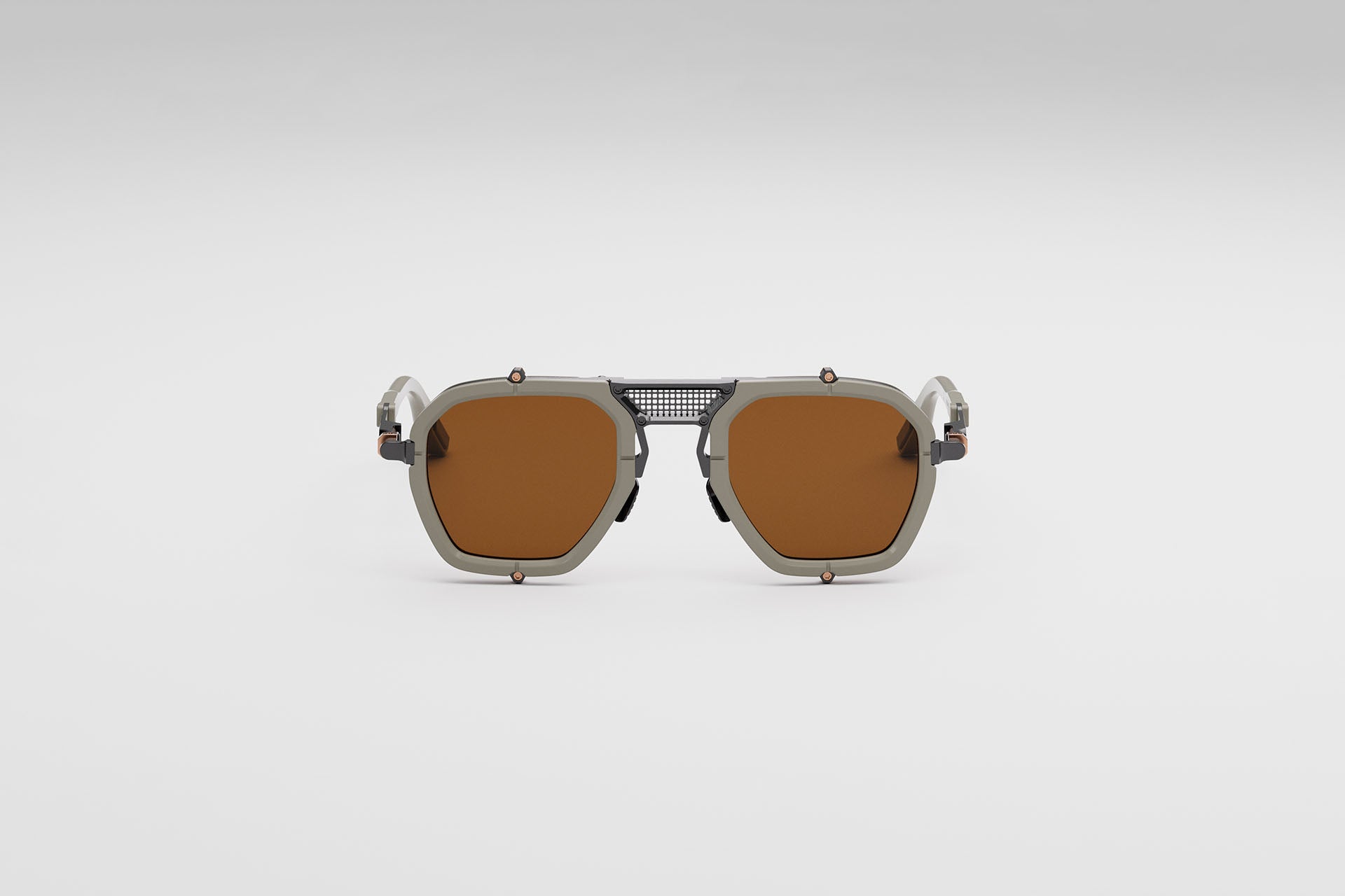 Movitra Nomad 02 sunglasses in C4 Swamp (Matte) with light brown ZEISS lenses, front view