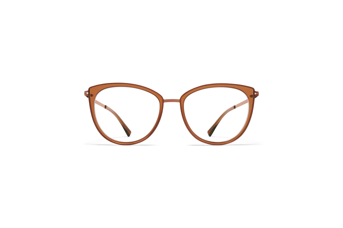 MYKITA Gunda Shiny Copper/Topaz front view