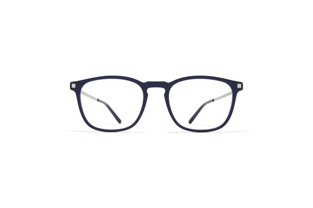 MYKITA Haldur Dark Blue/Shiny Silver front view