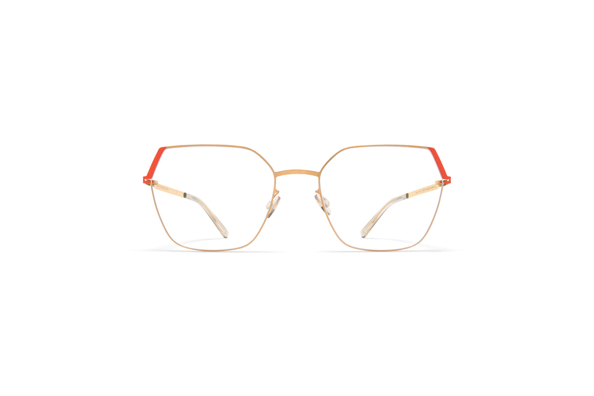 MYKITA Stine Glossy Gold/Daylily Orange front view
