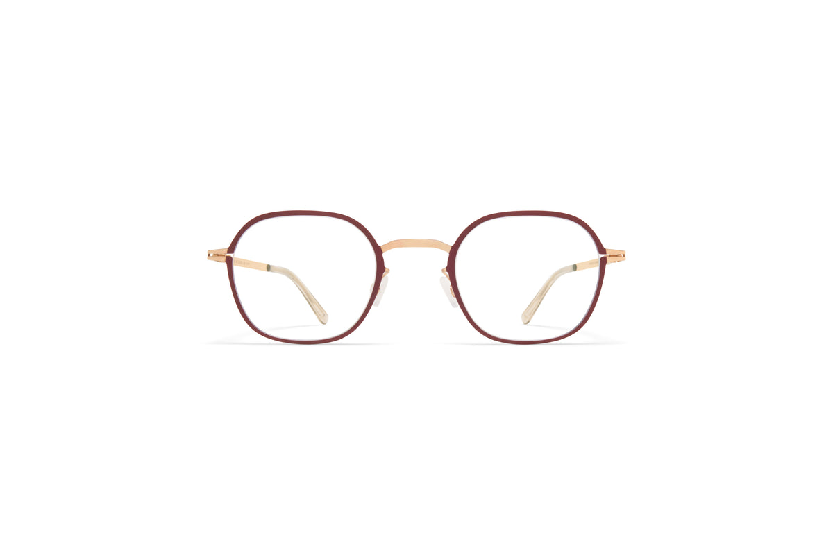 MYKITA Jes Champagne Gold/Cranberry front view