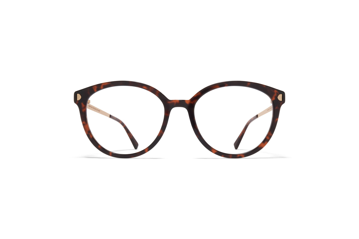 MYKITA Yola Amber Havana/Champagne Gold front view