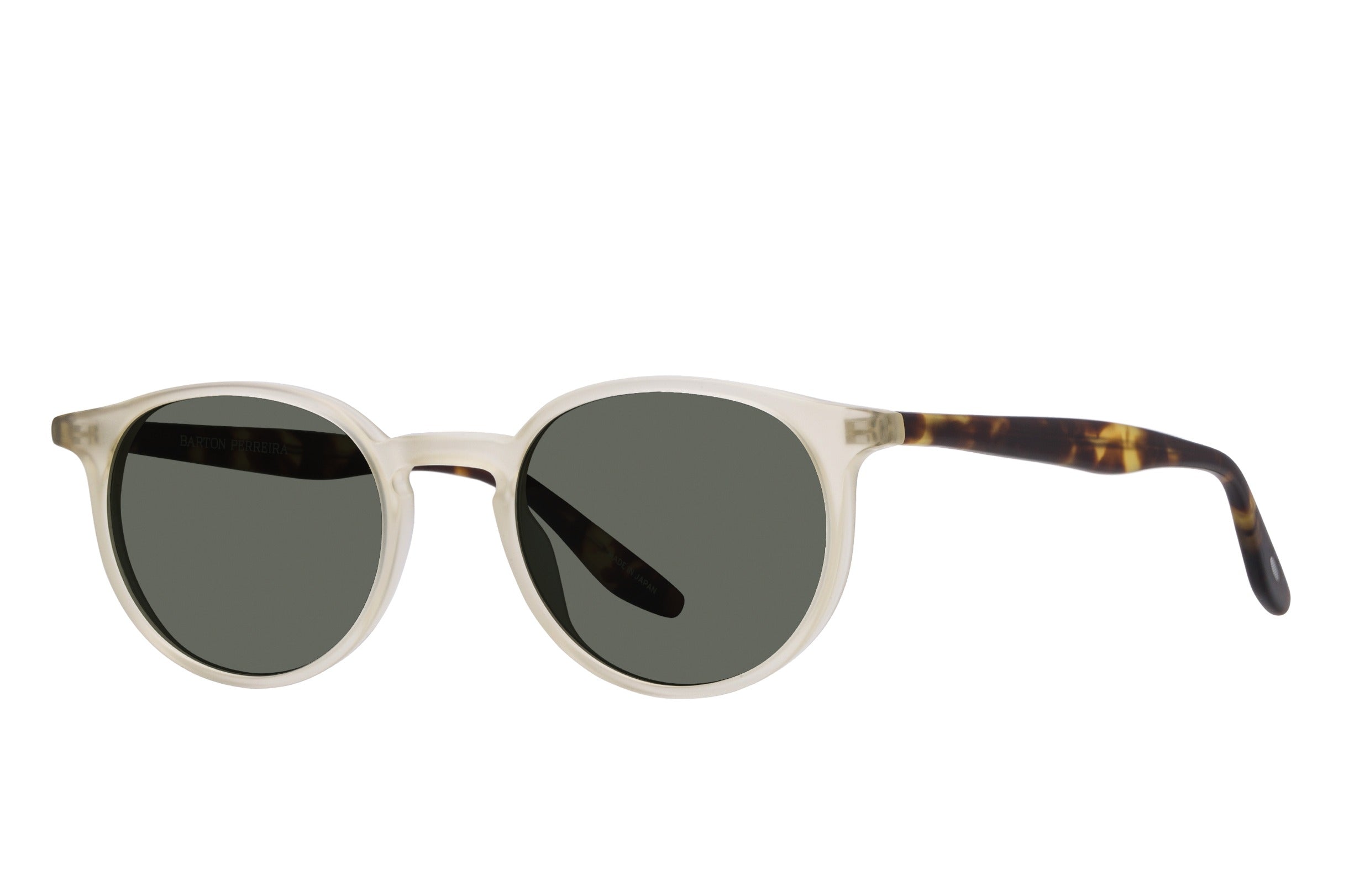 Barton Perreira Norton sunglasses in Matte Champagne / Matte Torasel / Green Smoke at Visionary Optics NYC