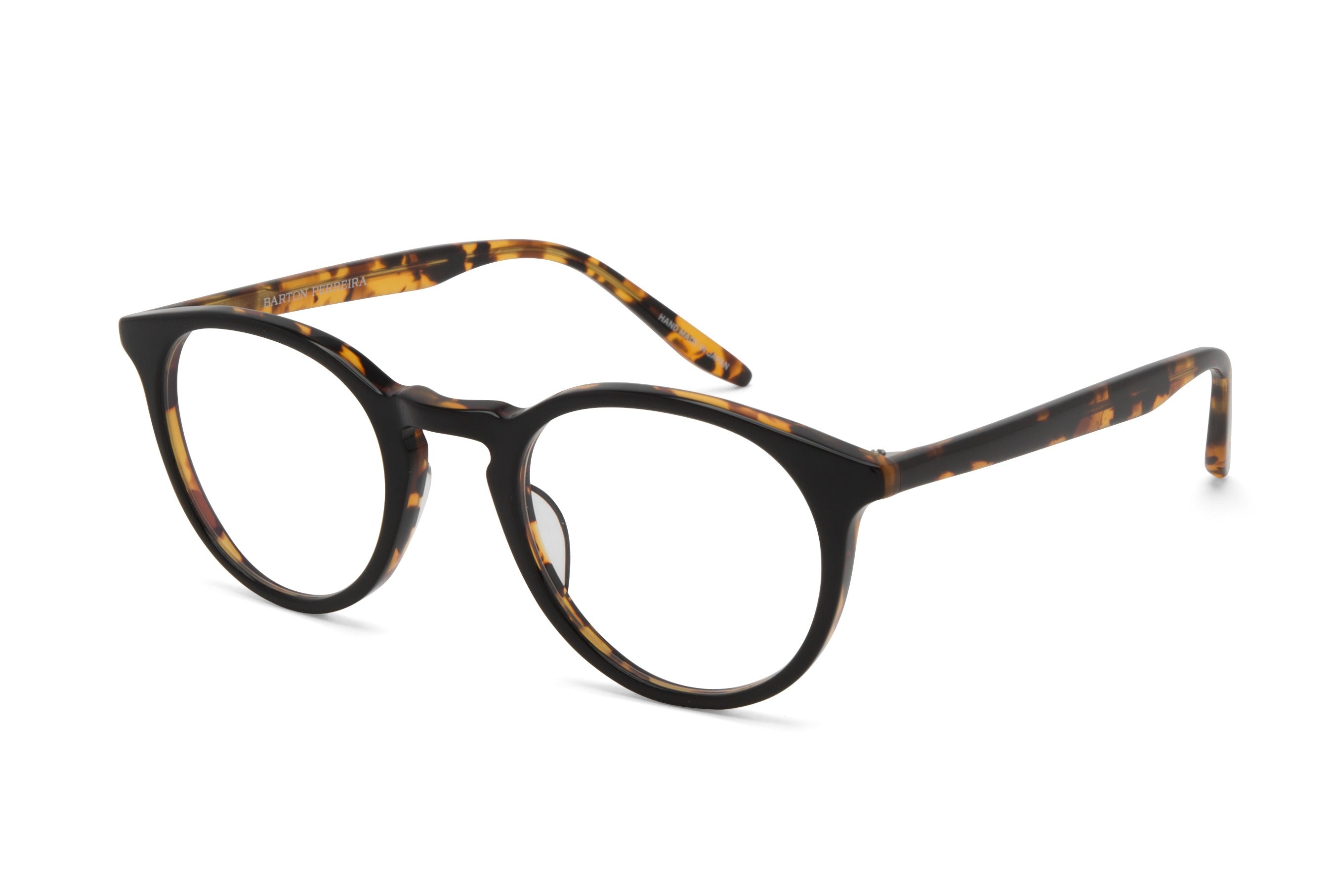 Barton Perreira Princeton eyeglasses in Black Amber Tortoise at Visionary Optics NYC