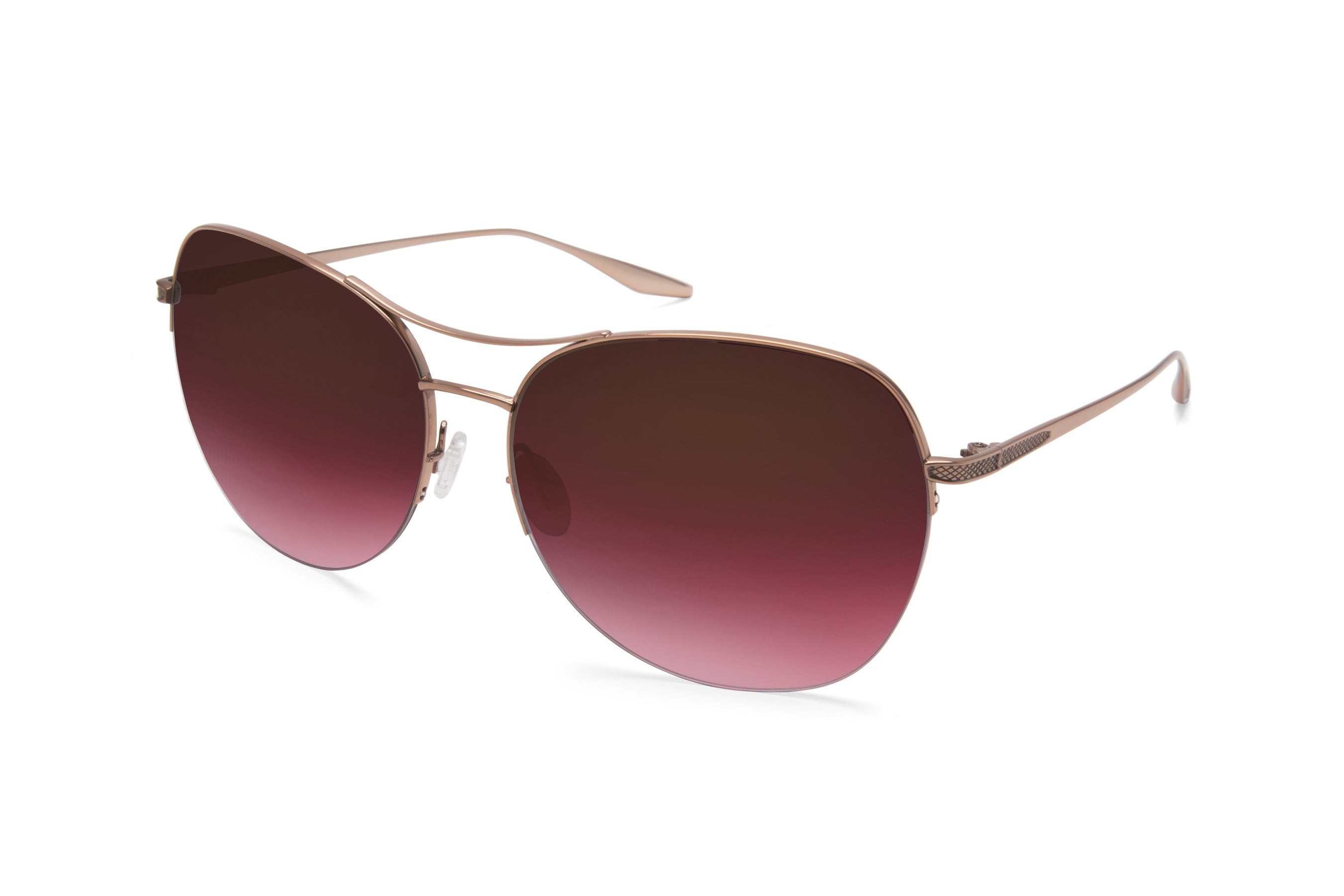 Barton Perreira Quimby sunglasses in Rose Gold / Desert Lilac Gradient Mirror at Visionary Optics NYC