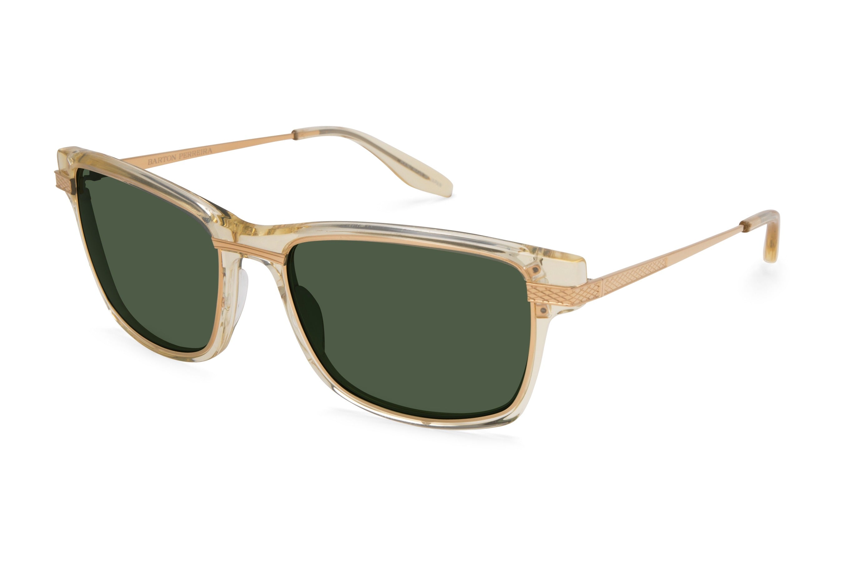 Barton Perreira Rango sunglasses in Champagne / Gold / Emerald at Visionary Optics NYC