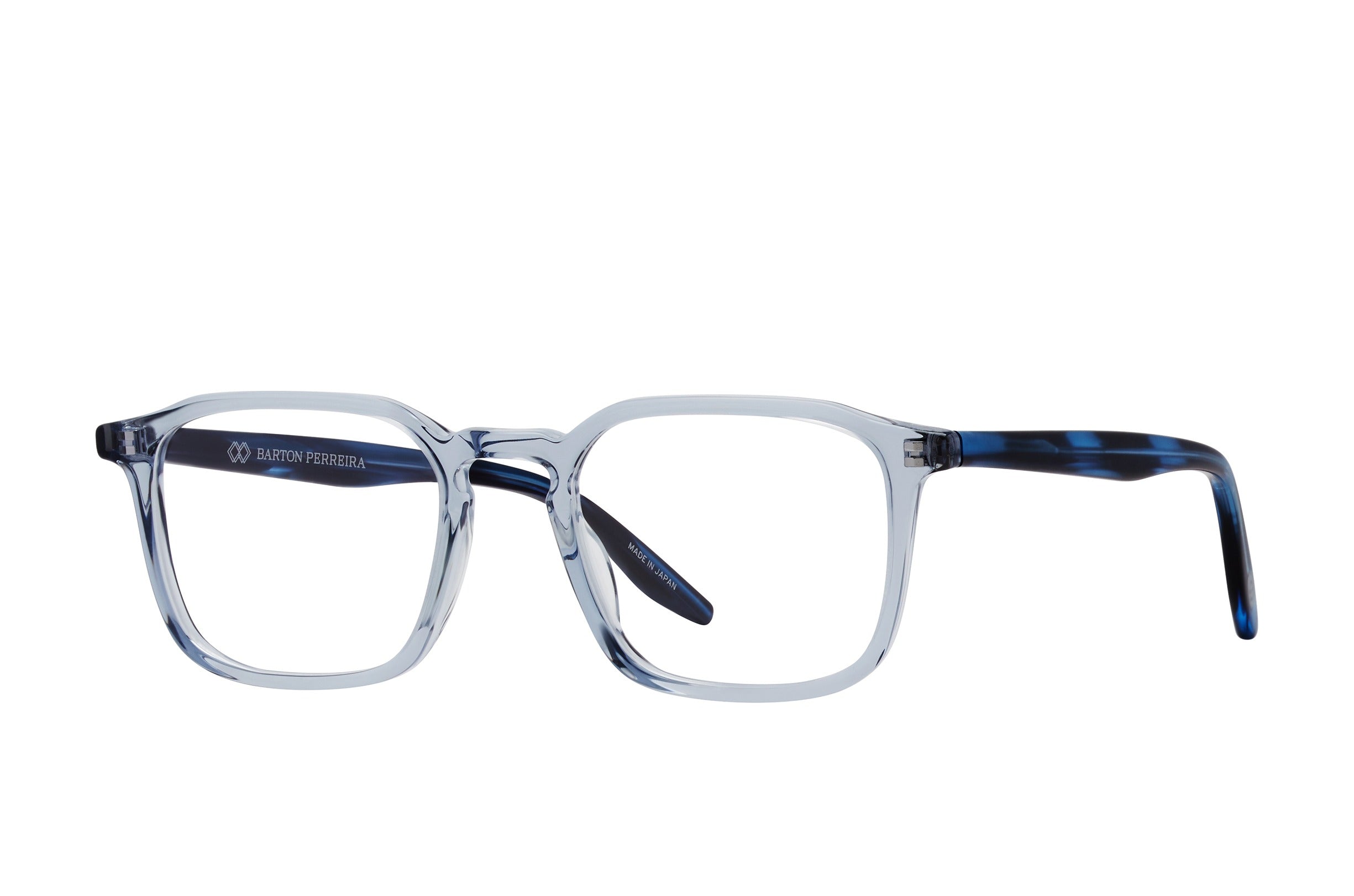 Barton Perreira Raymond eyeglasses in Blue Smoke / Matte Midnight at Visionary Optics NYC