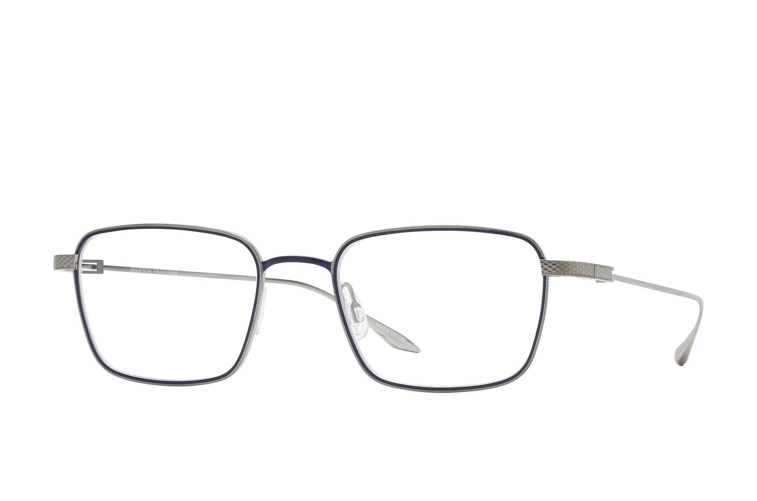 Barton Perreira Salgado eyeglasses in Pewter / Matte Navy at Visionary Optics NYC