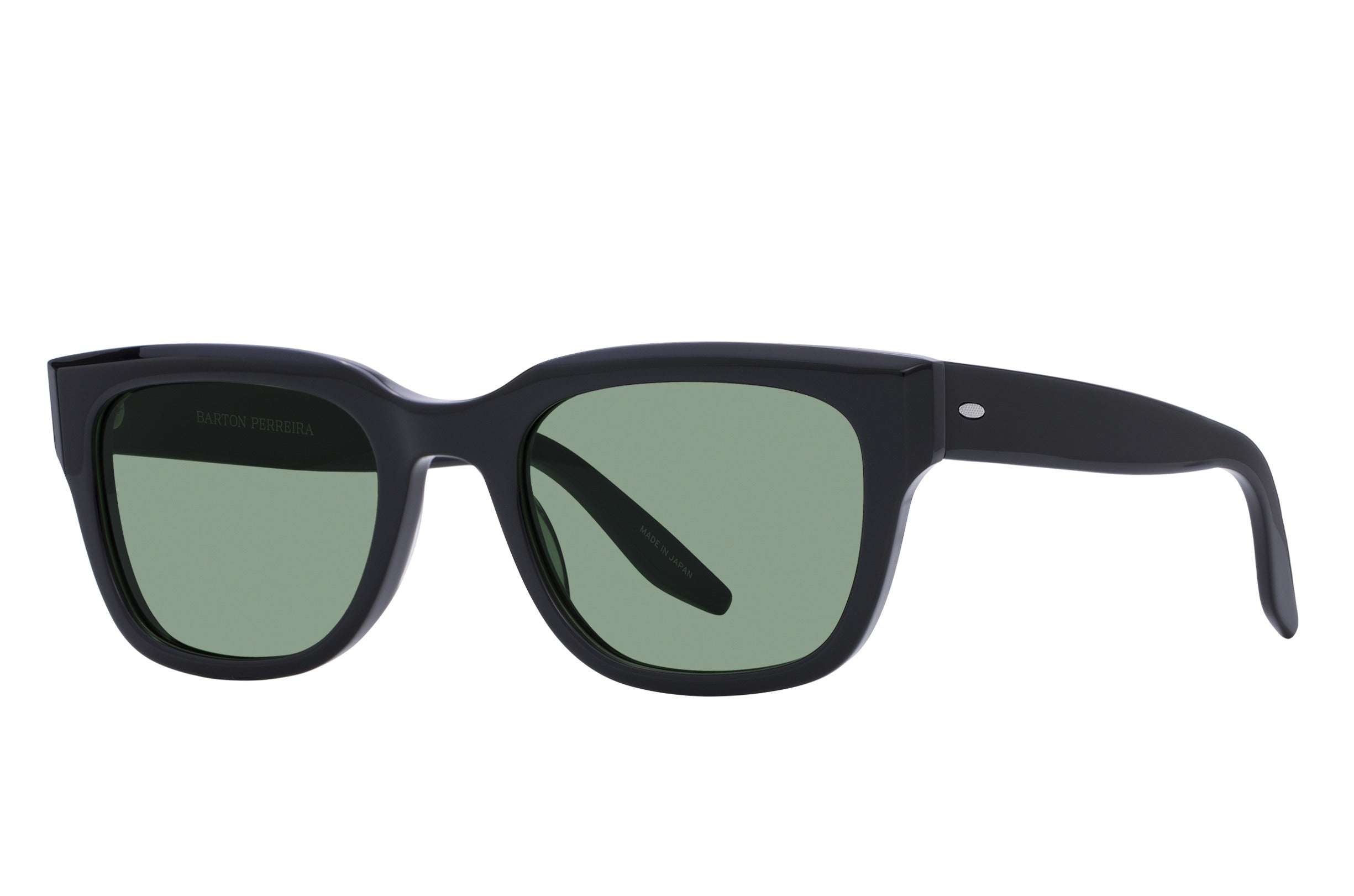 Barton Perreira Stax sunglasses in Black / Bottle Green at Visionary Optics NYC