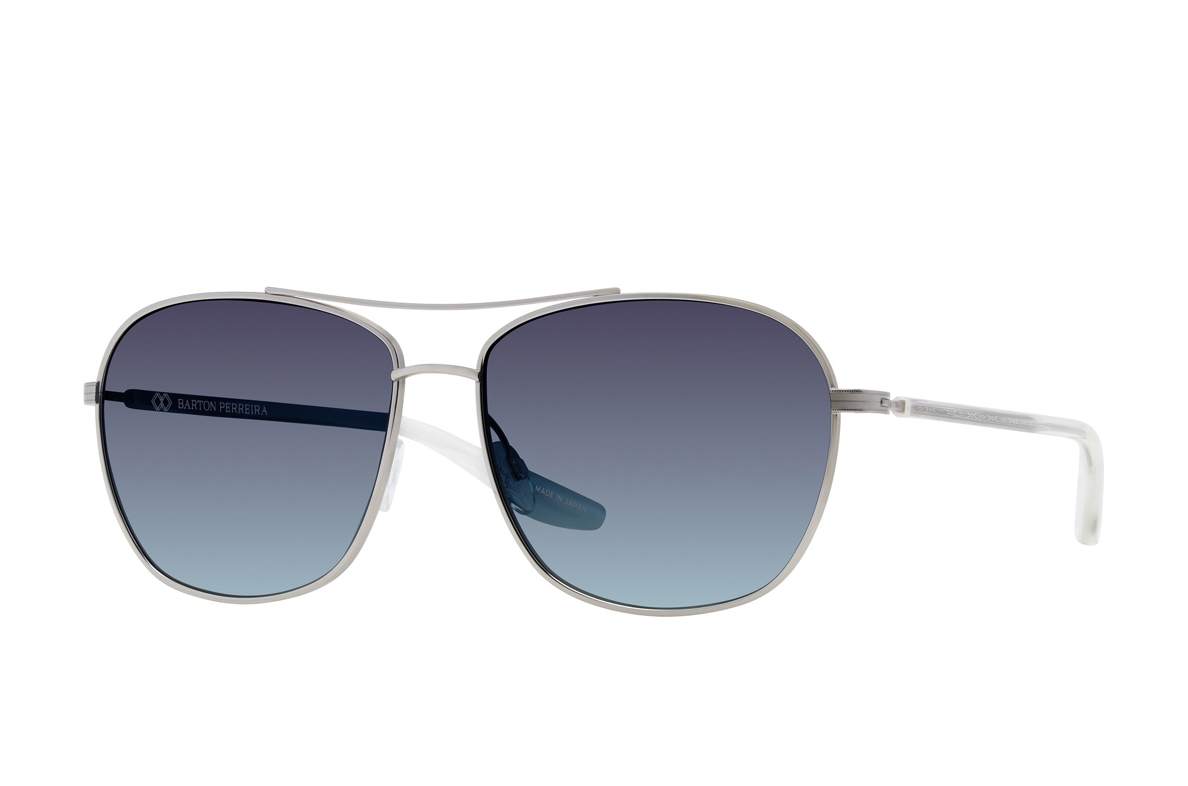 Barton Perreira Sully sunglasses in Platinum / Alabaster / Aegean Gradient at Visionary Optics NYC