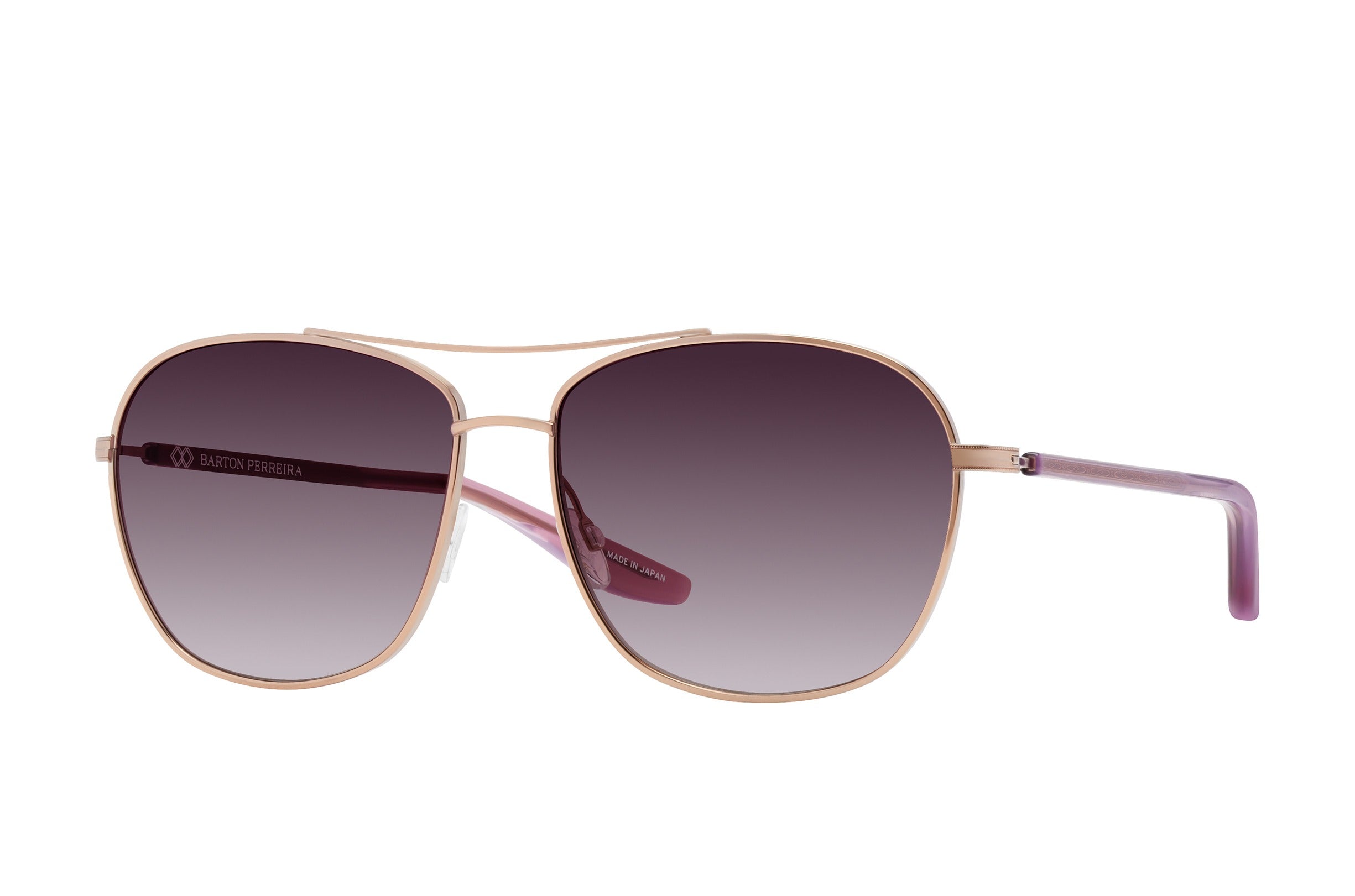 Barton Perreira Sully sunglasses in Rose Gold / Desert Rose / Cassis Gradient at Visionary Optics NYC