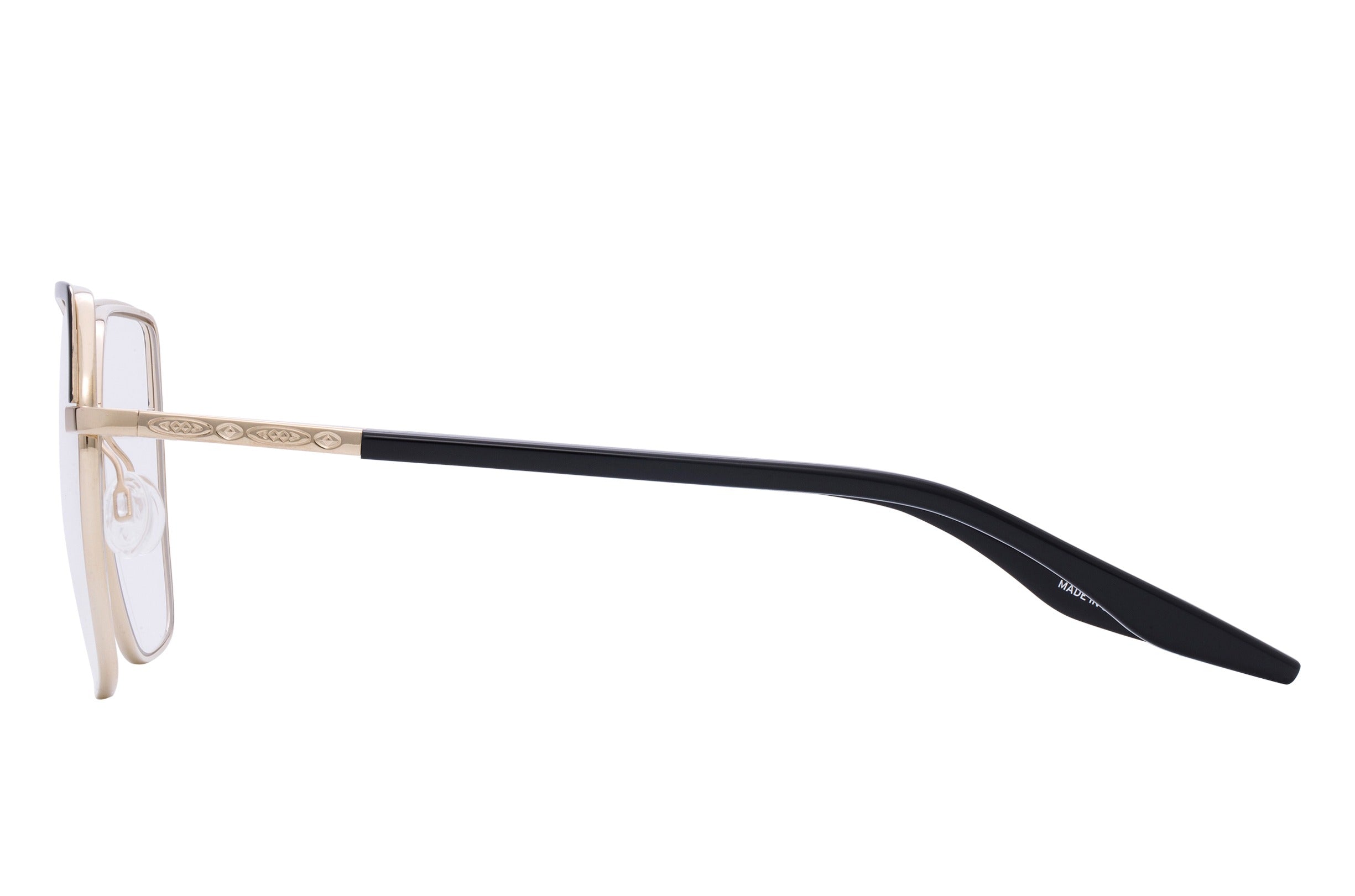 Barton Perreira Surya eyeglasses in Gold / Jet Enamel at Visionary Optics NYC