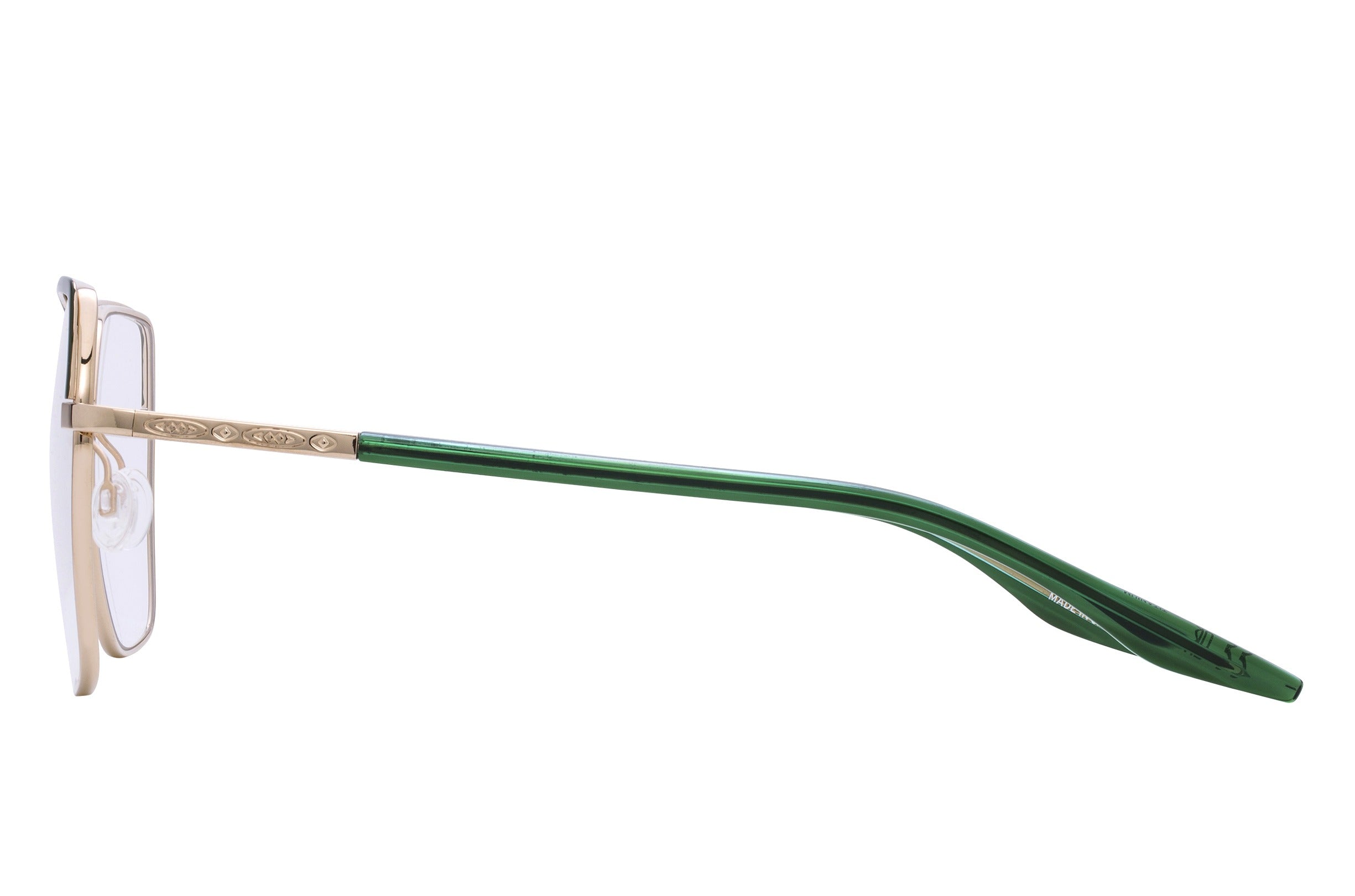 Barton Perreira Surya eyeglasses in Gold / Sage Enamel at Visionary Optics NYC