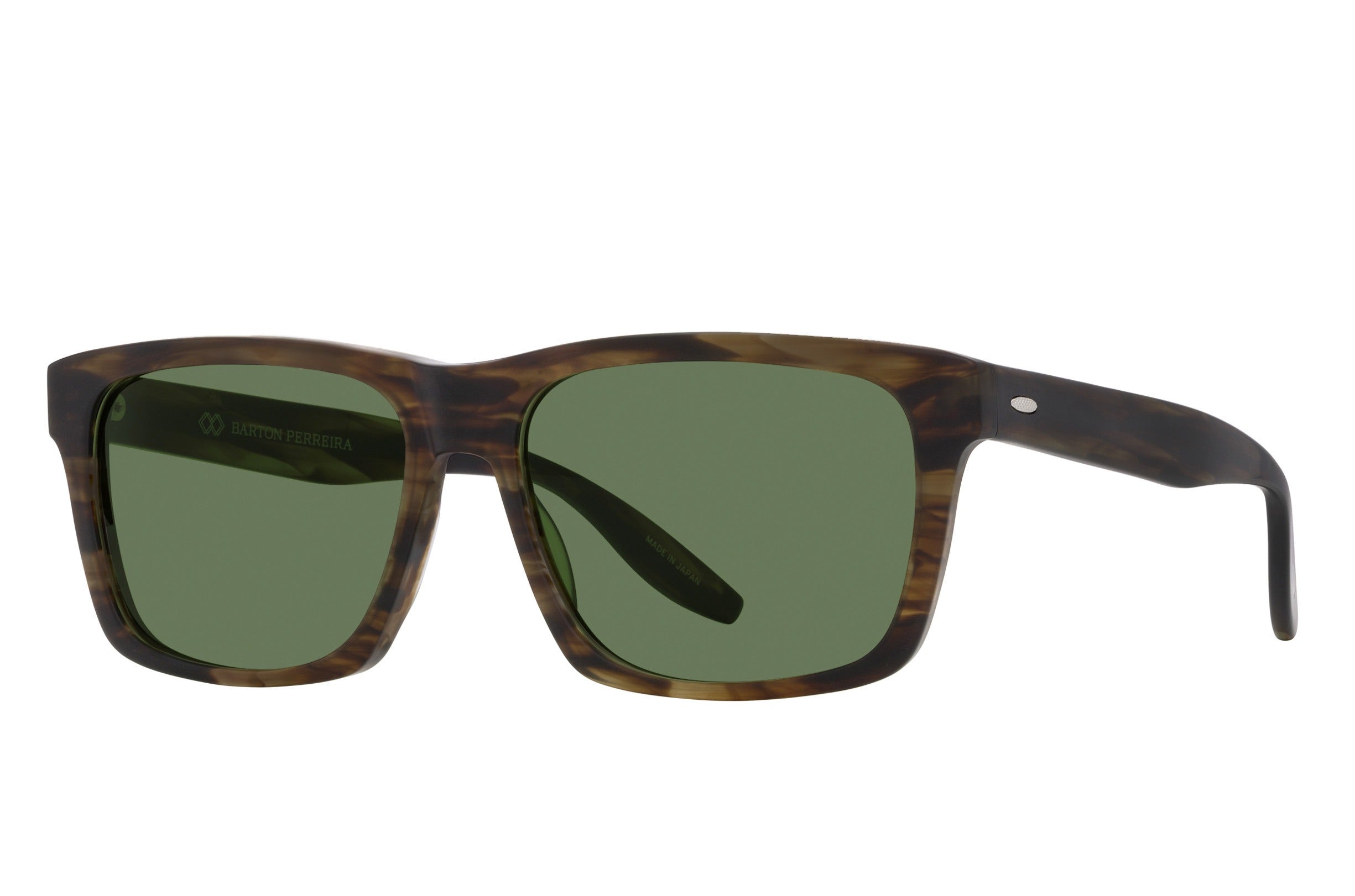 Barton Perreira Walker sunglasses in Matte Sulcata Tortoise / Forest at Visionary Optics NYC