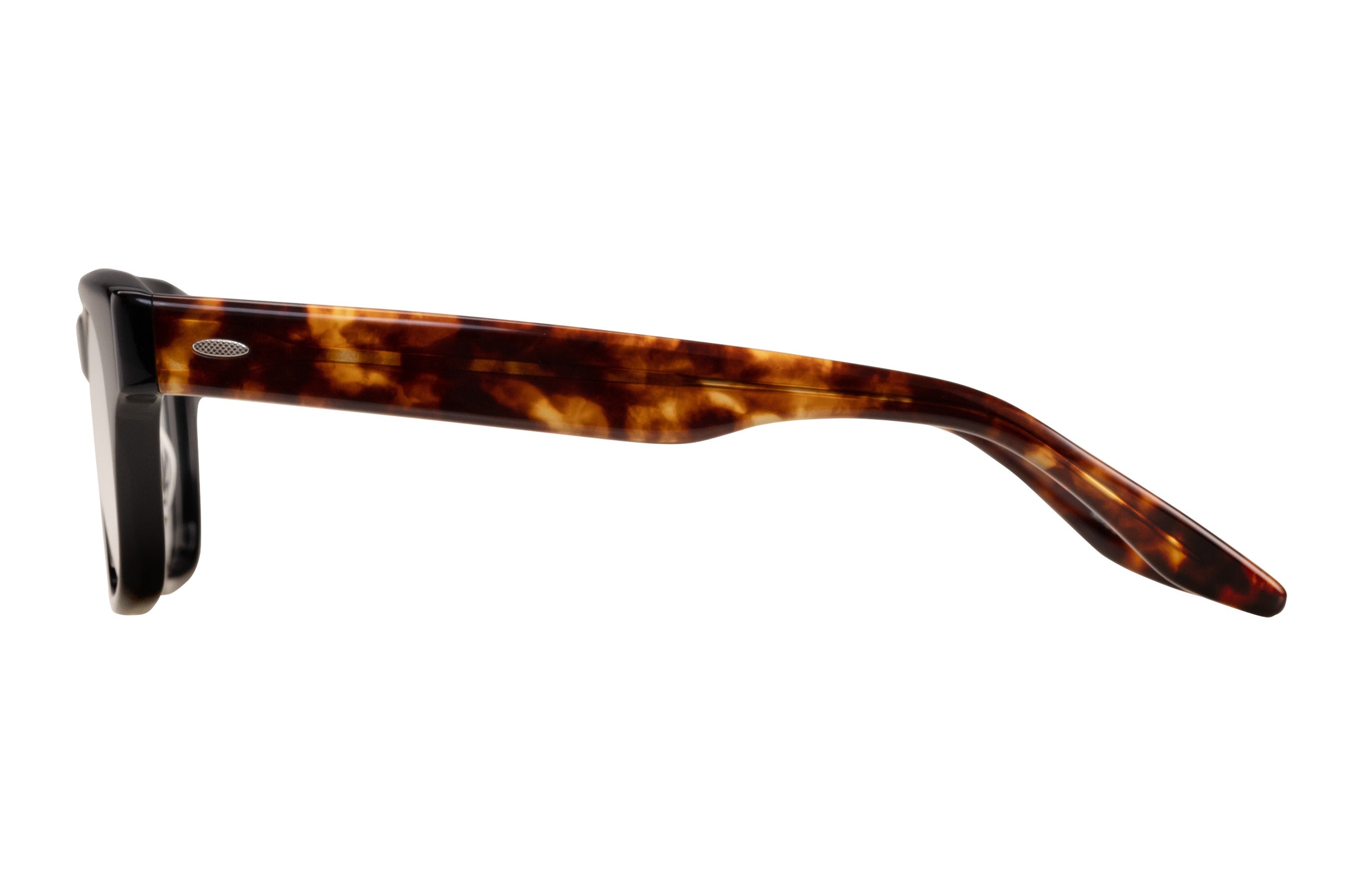 Barton Perreira Yarner eyeglasses in Black / Chestnut at Visionary Optics NYC