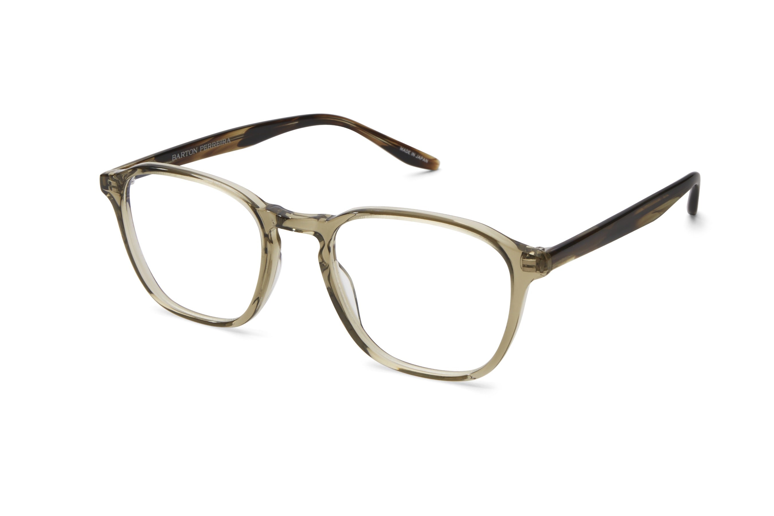 Barton Perreira Zorin eyeglasses in Khaki / Sulcata Tortoise at Visionary Optics NYC